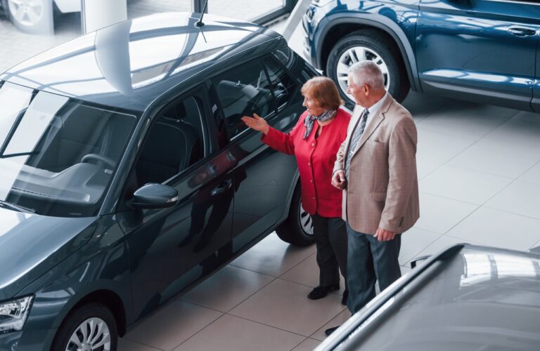 Dealer group reporting dashboard comparing CSI, NPS, SEI, and FIRFT scores across rooftops