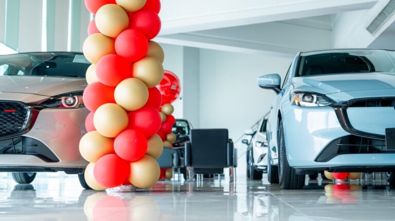 Service advisor reviewing CSI incentive program results with a dealership manager
